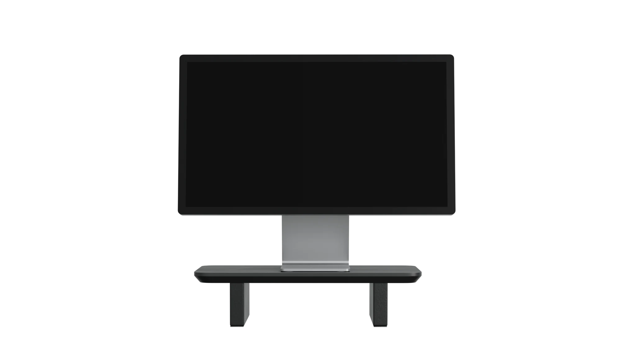StandPro Mini visto de frente, com monitor sobre o stand